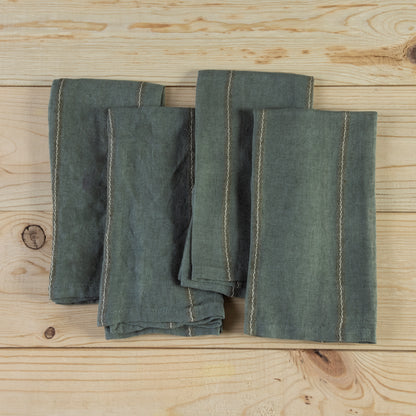 Rutherford Napkins, Set of 4, Moss