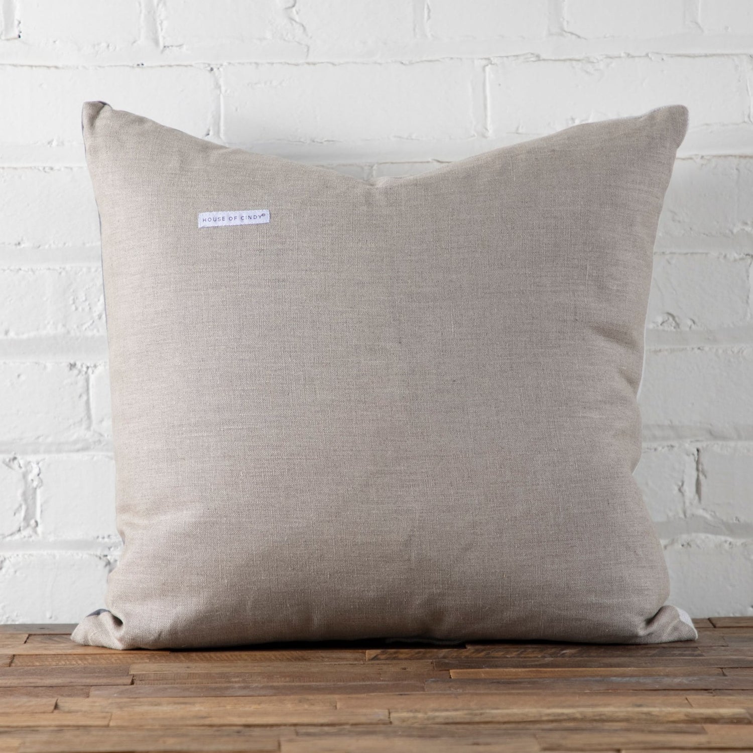 Velvet &amp; Linen Square Pillow, Moonstone