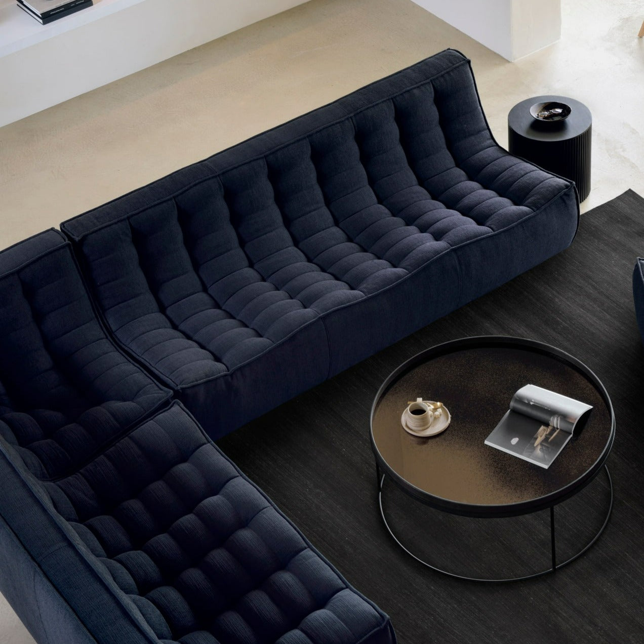 N701 Corner Eco Fabric Sofa, Graphite