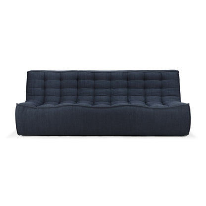 N701 3 Seater Eco Fabric Sofa, Graphite