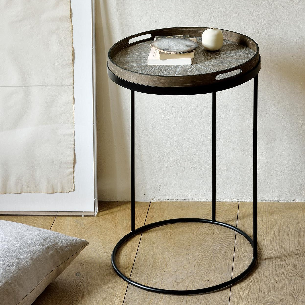Round Tray Side Table, Small (Tray Not Included)
