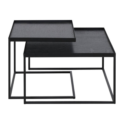 Square Tray Coffee Table Set, S &amp; L (Trays Not Included)