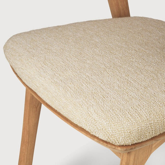 Bok Outdoor Dining Chair Cushion, Natural Fabric