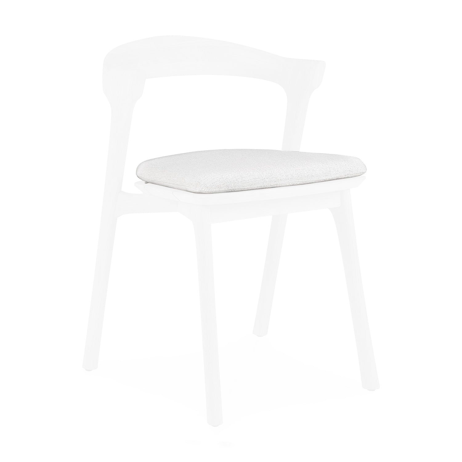 Bok Outdoor Dining Chair Cushion, Off White Fabric