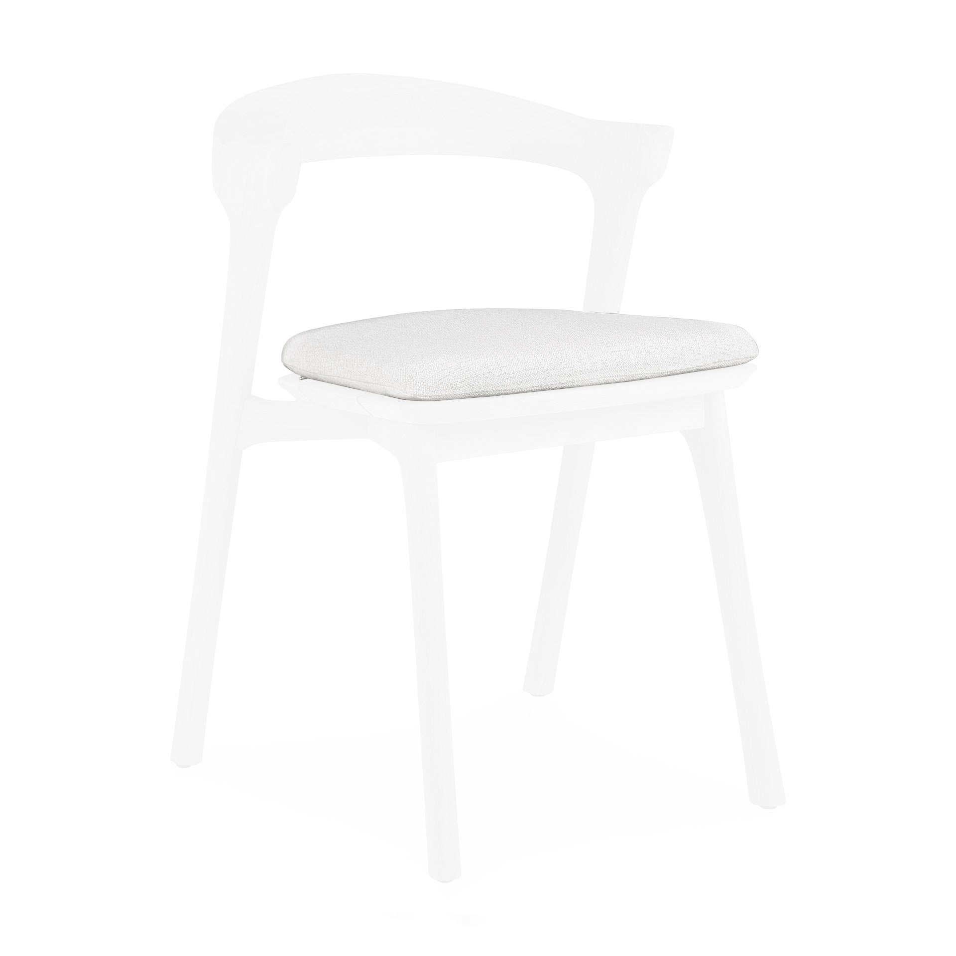 Bok Outdoor Dining Chair Cushion, Off White Fabric