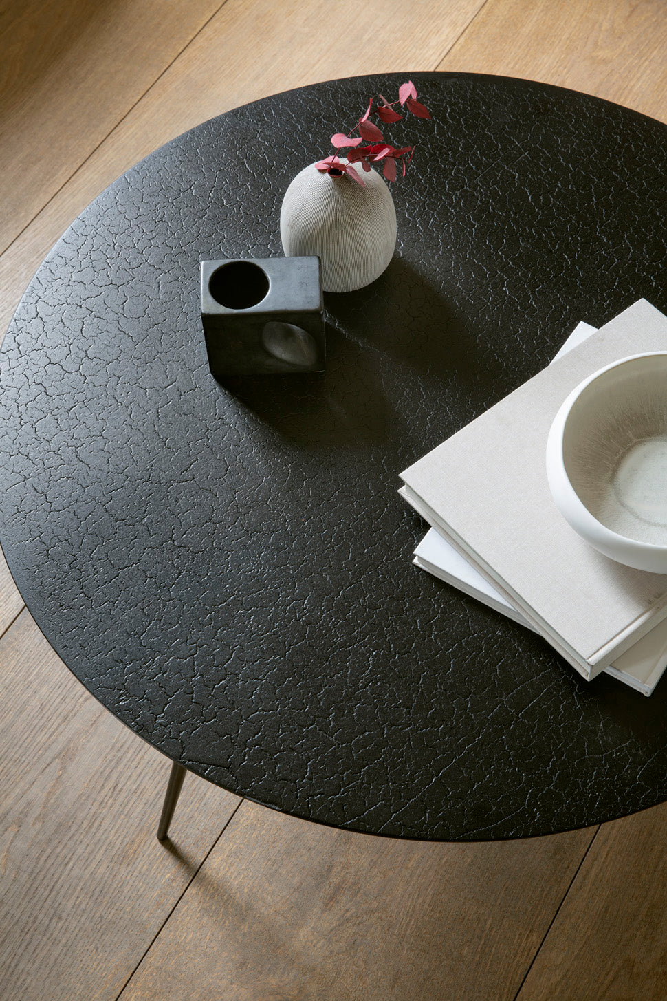 Luna Coffee Table, Black Lava, 31.5&quot;