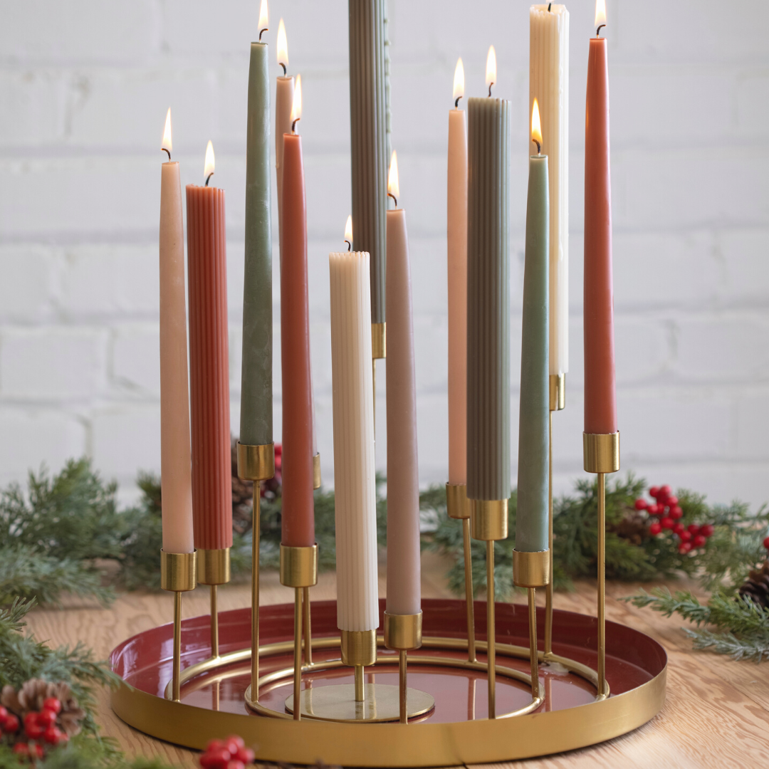 Classic Taper Candle, Set of 2, Greige