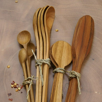 Teak Long Spoons, Set of 4