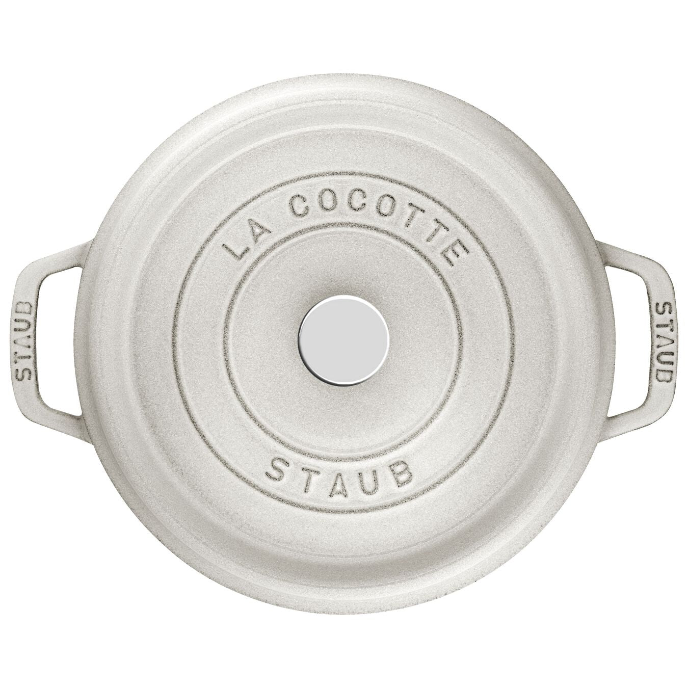 Staub Round Cocotte, 7qt, White Truffle