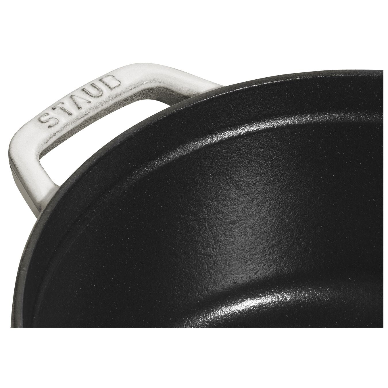 Staub Round Cocotte, 7qt, White Truffle