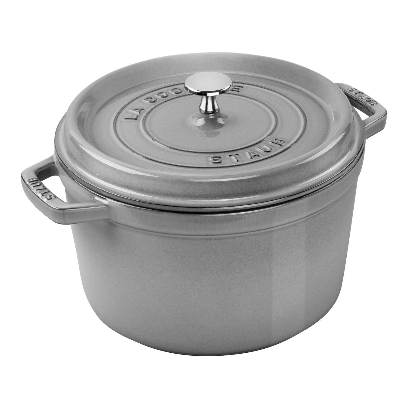 Alpine Cuisine 2 Quart Stainless Steel Dutch Oven Pot with Glass Lid, Silver