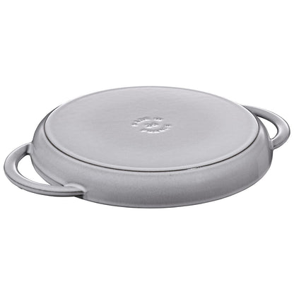 Staub Round Double Handle Pure Grill, 10&quot;, Graphite Grey