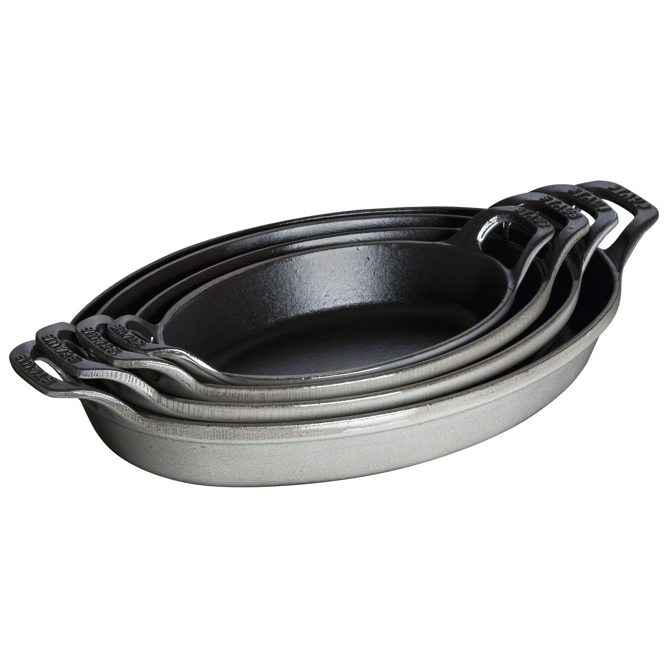 Staub Oval Baking Dish, 12.5&quot;, Graphite Grey