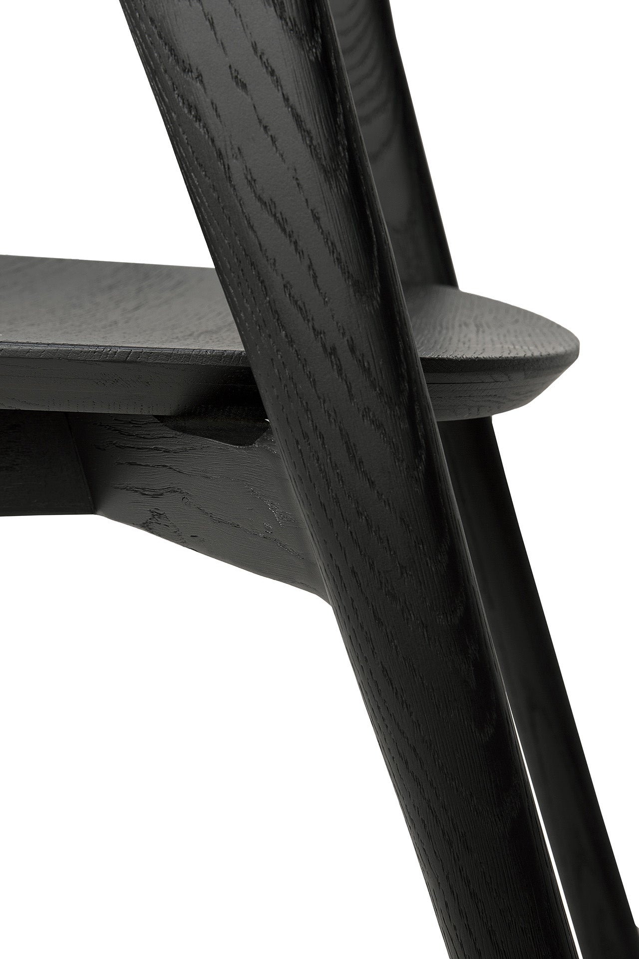 Bok Solid Black Oak Dining Chair