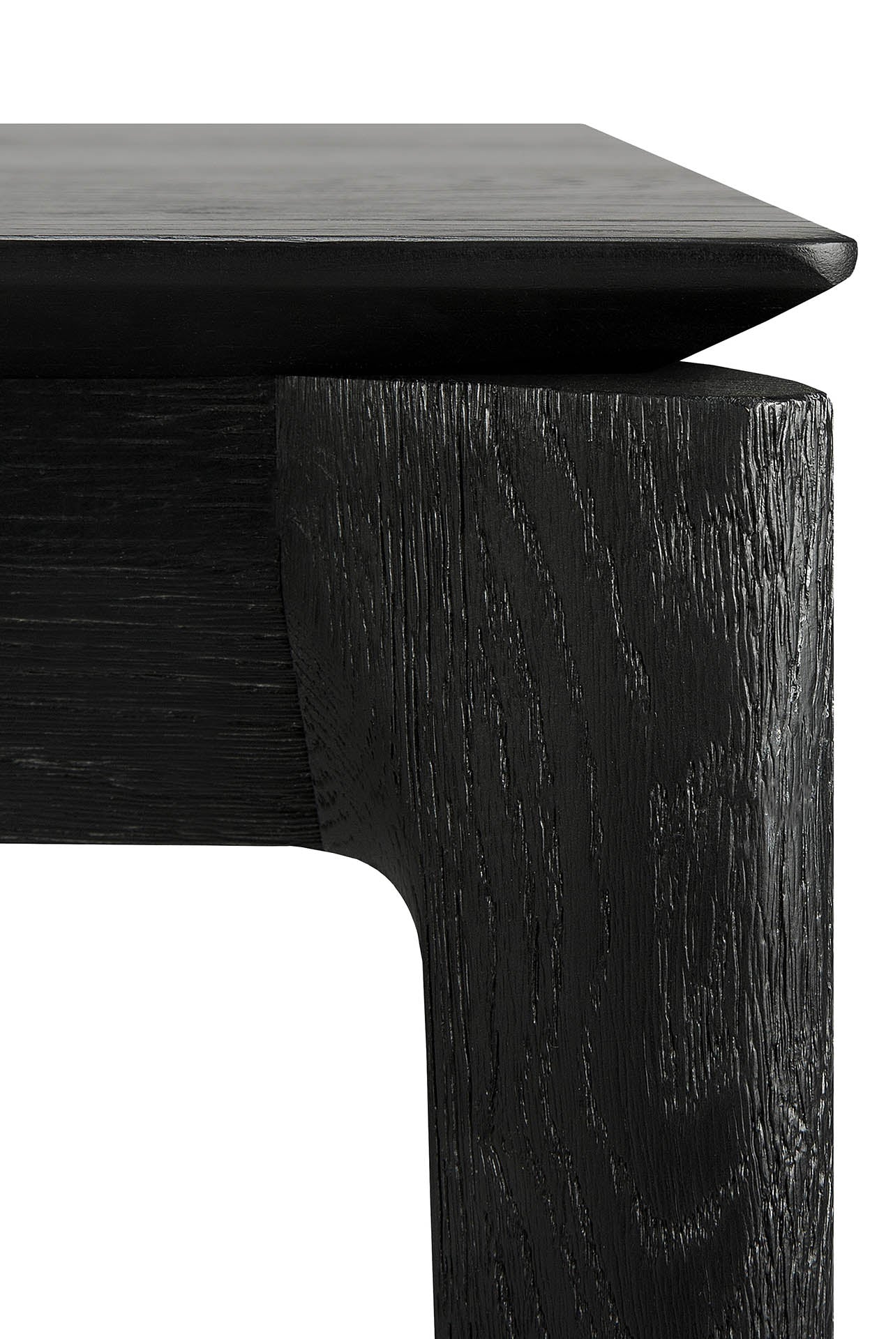 Bok Solid Black Oak Extendable Dining Table, 55.5&quot;/ 87&quot;