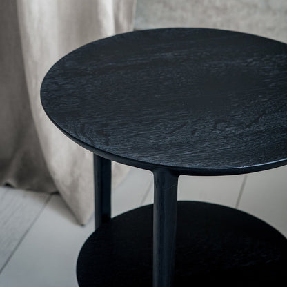 Bok Solid Black Oak Side Table