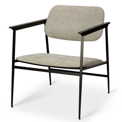DC Fabric Lounge Chair, Light Grey
