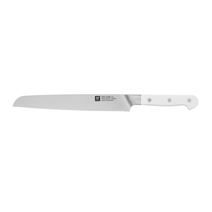 Choice 10 Curved Serrated Edge Bread Knife with White Handle