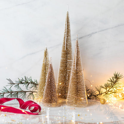 Modern Tree with Champagne Glitter, Large