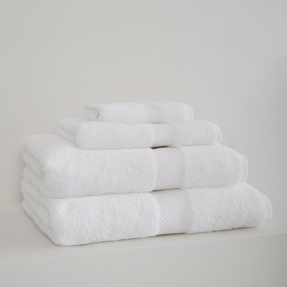 Marine Bath Towel, White
