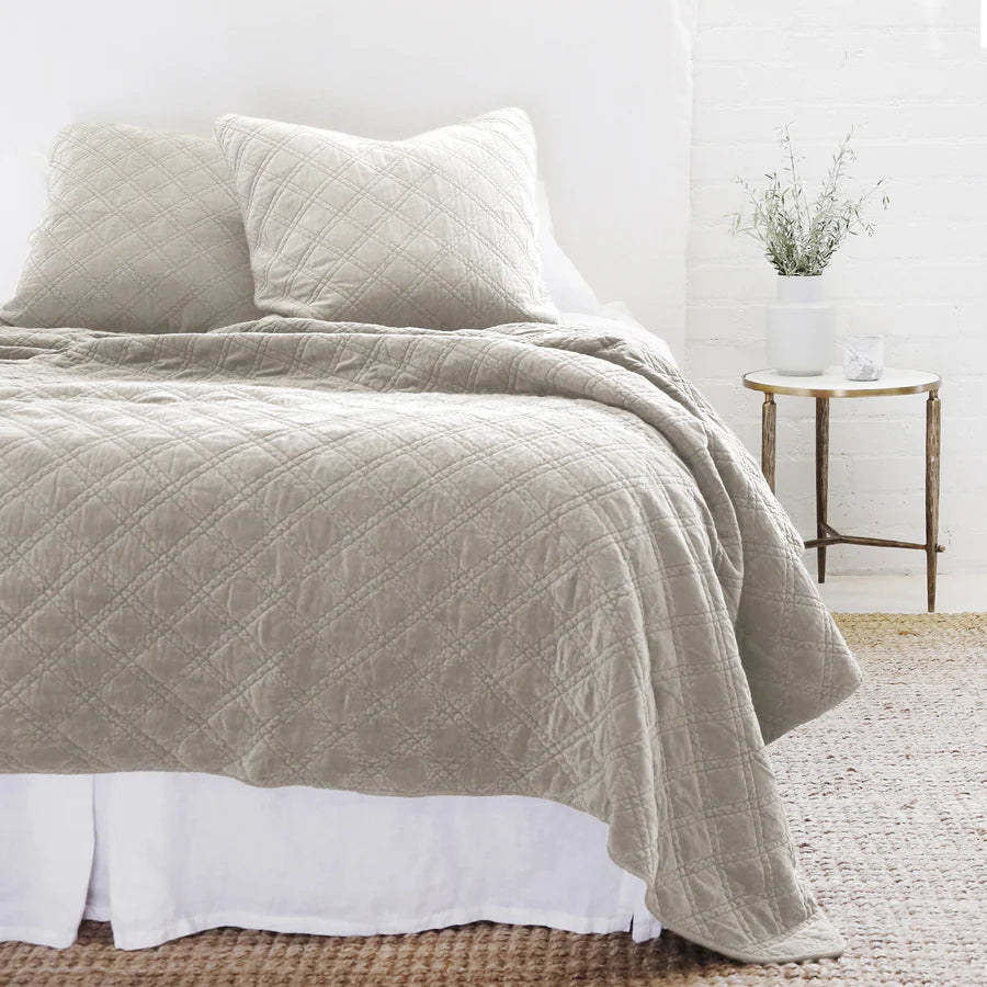 Brussels King Coverlet, Taupe