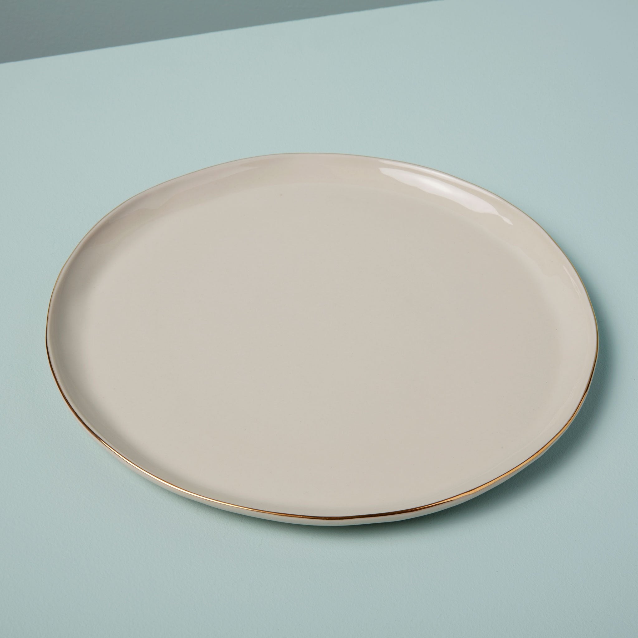 24k Gold Tam Stoneware Dinner Plate, Pearl, Set of 4
