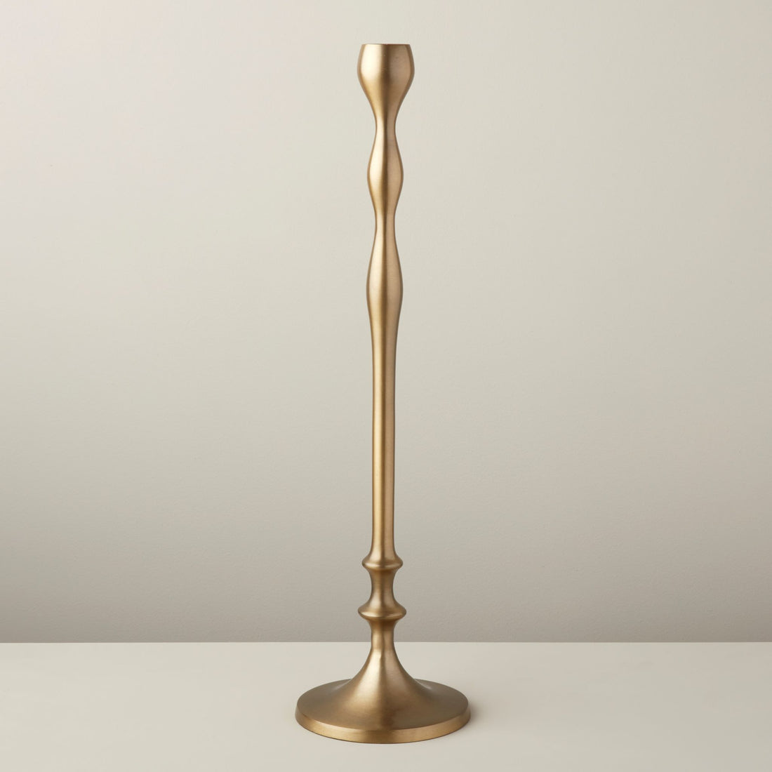 Belsana Aged Bronze Candlestick, Tall