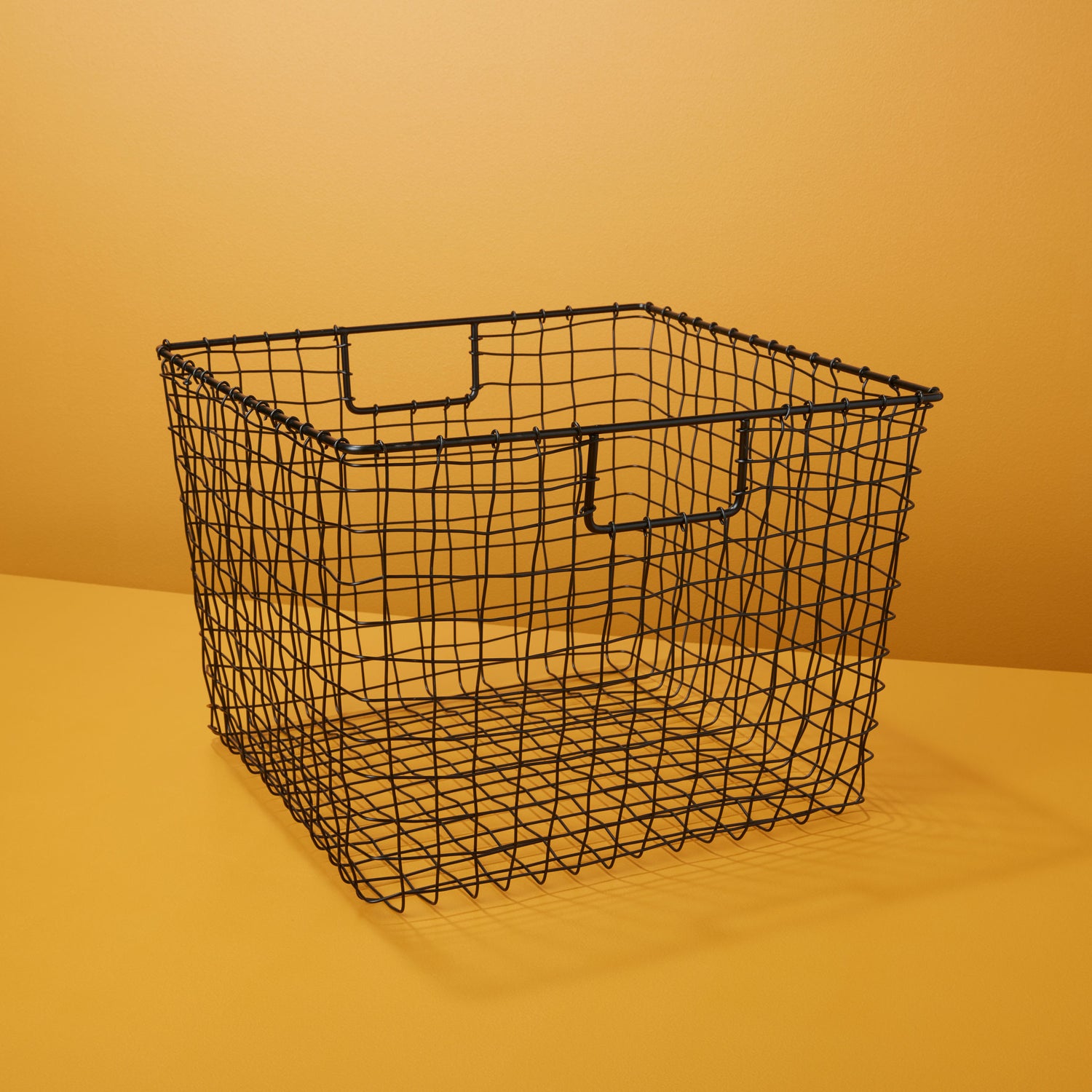 Black Wire Square Basket