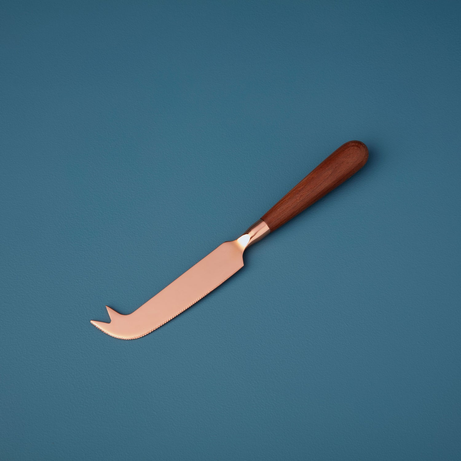 Copper &amp; Wood Cheese Knife