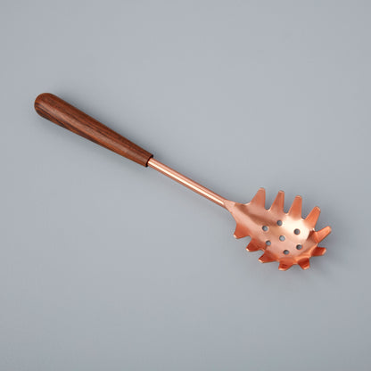 Copper &amp; Wood Pasta Server