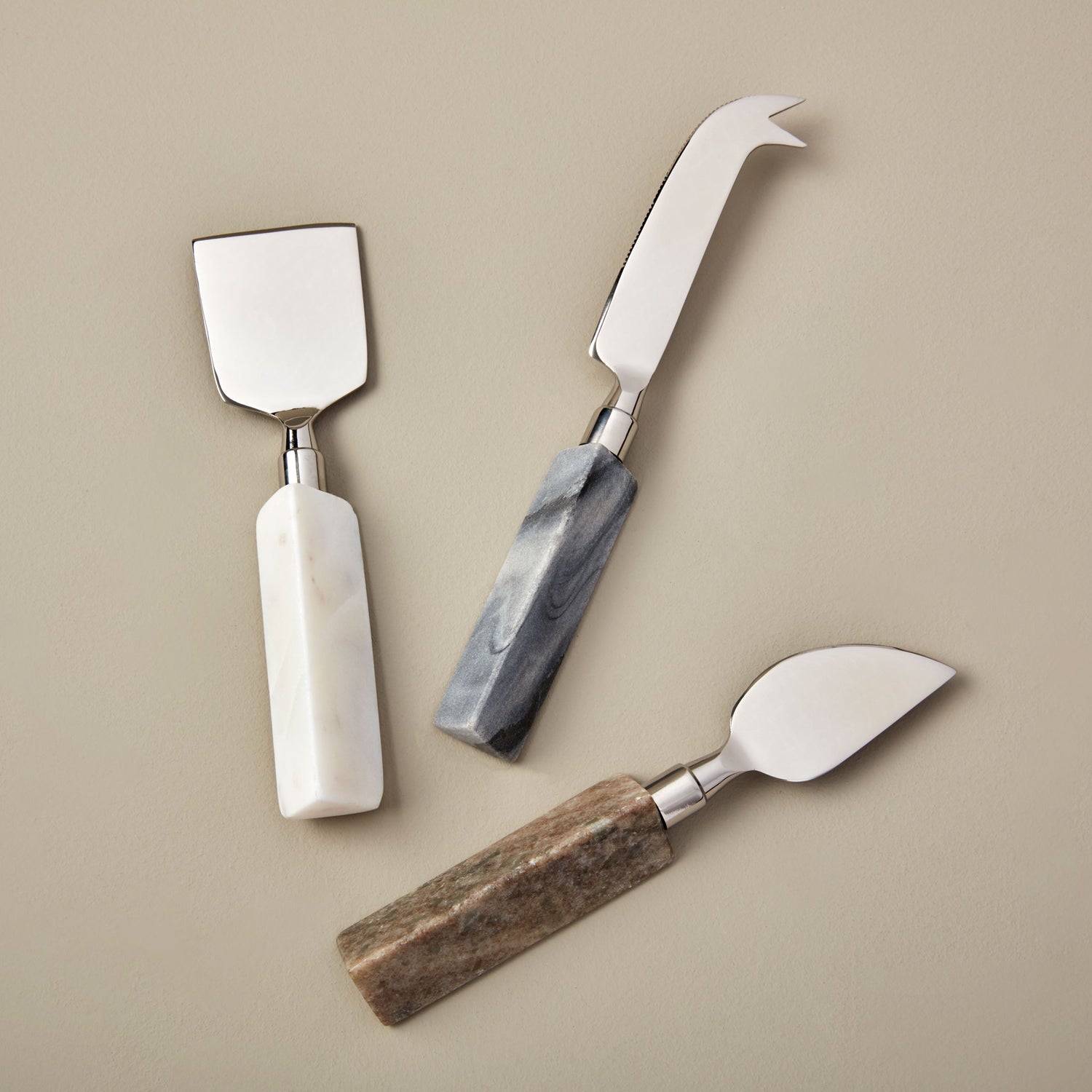 Marble Cheese Knives - Set of 3, Cheese Tools