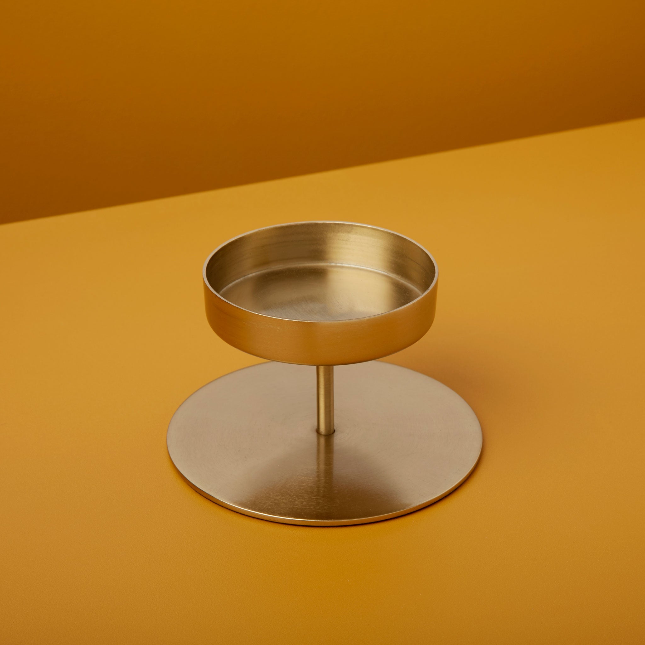 Kent Gold Pillar Candle Holder, Short Be Home