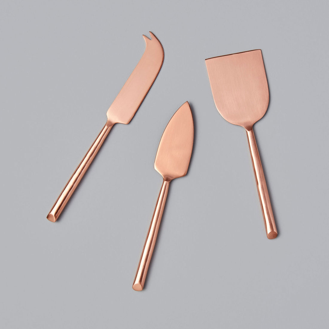 Matte Copper Cheese Knife Set of 3