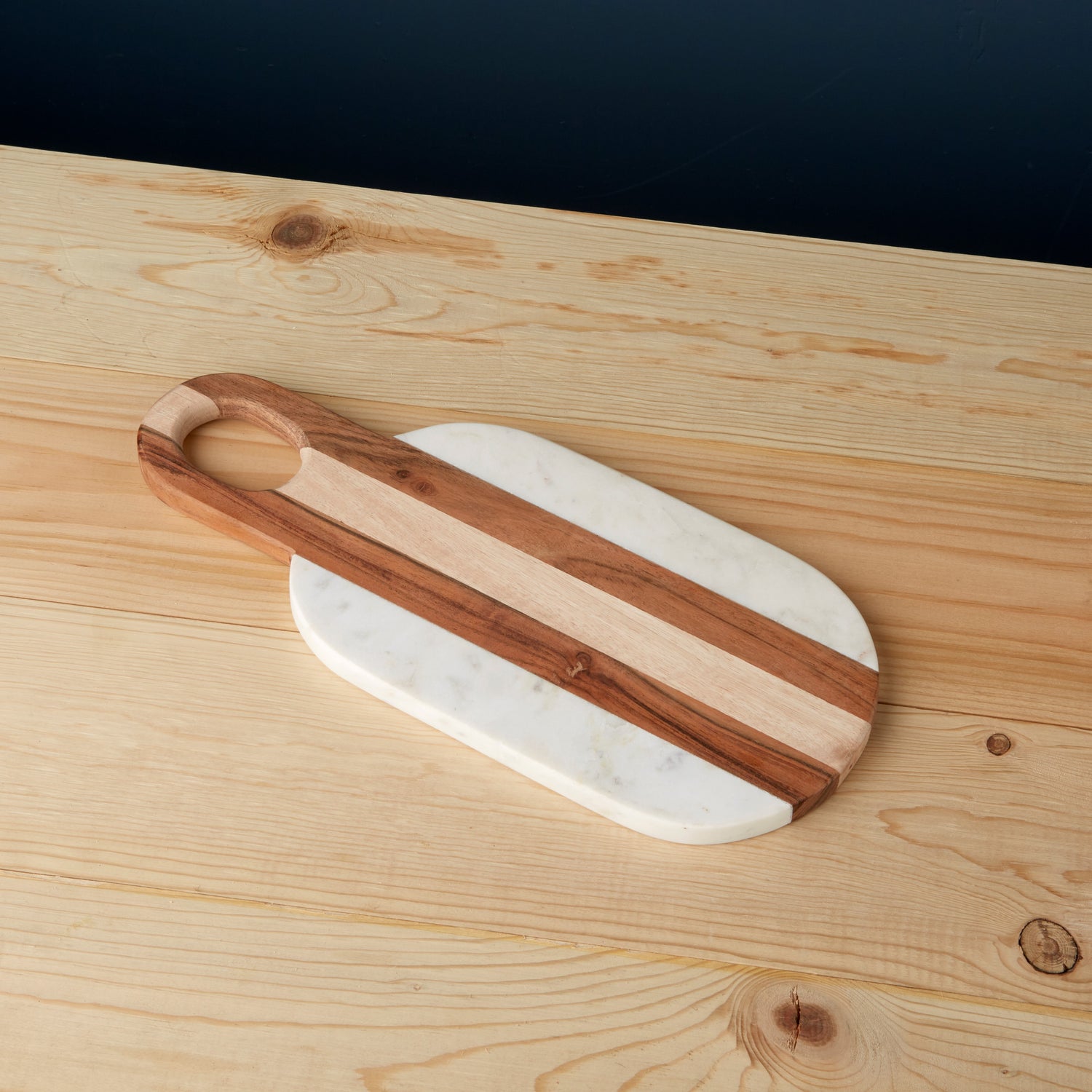 Moa Marble &amp; Wood Oval Board