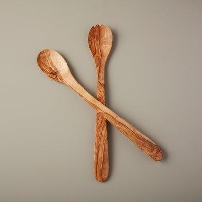Olive Wood Long Serving Set