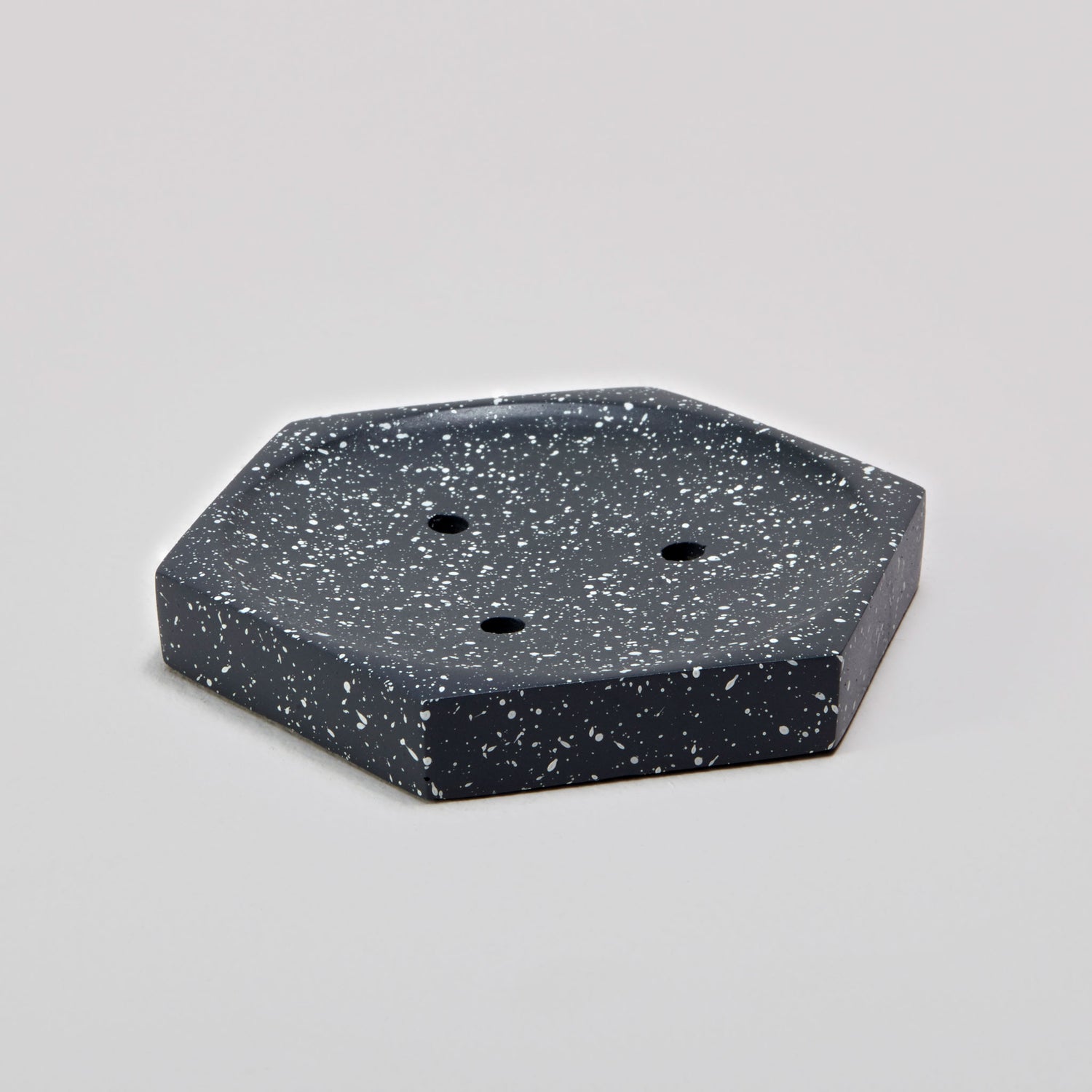 Speckled Cement Soap Dish, Slate
