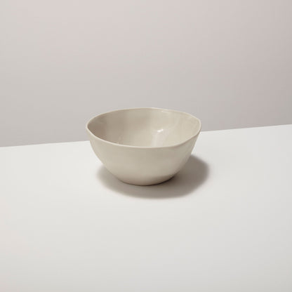 Tam Stoneware Dessert Bowl, Pearl, Set of 4