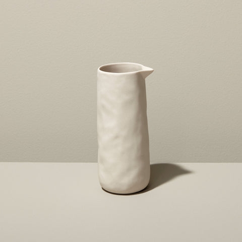 Tam Stoneware Pouring Carafe, Pearl