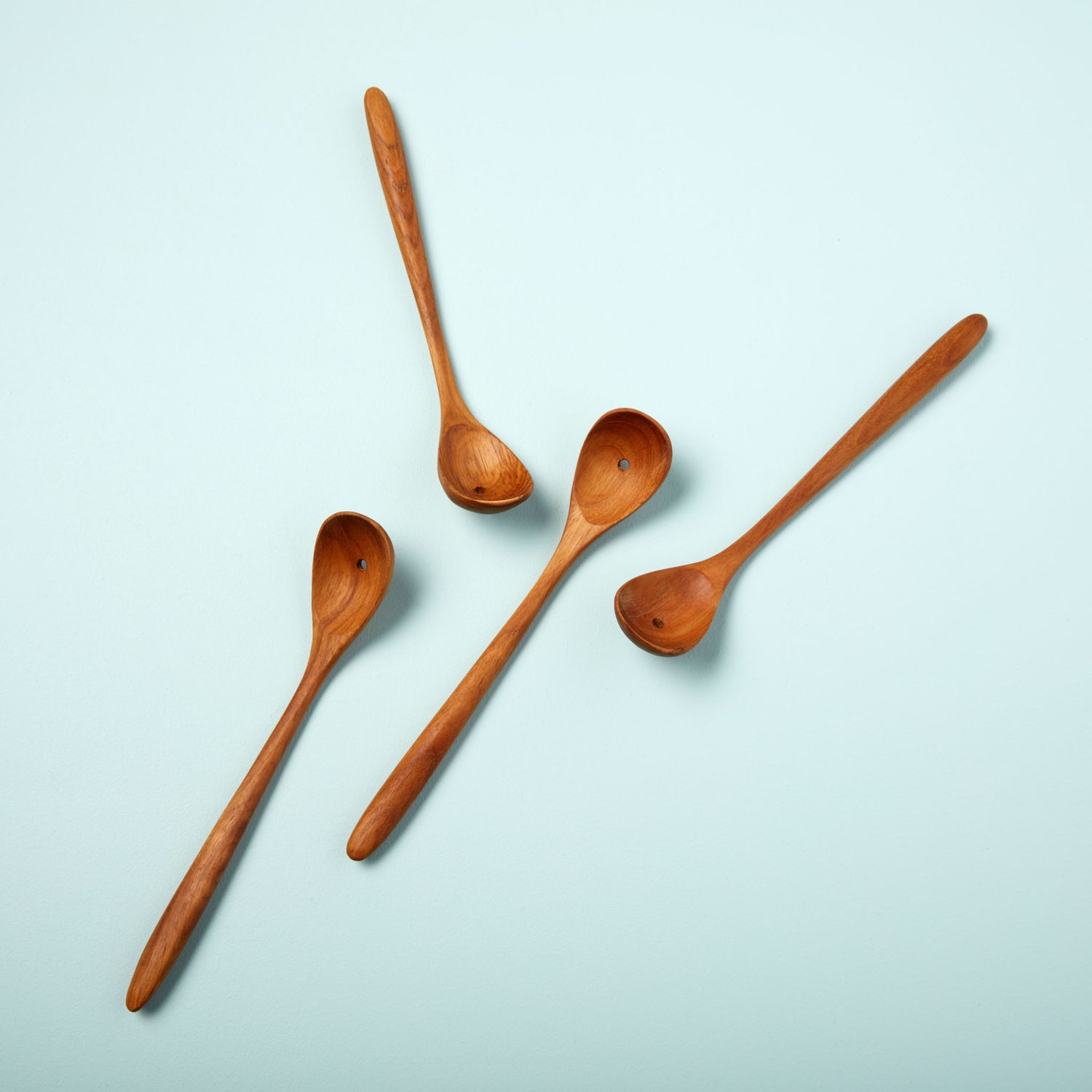 Teak Olive Spoons, Set of 4