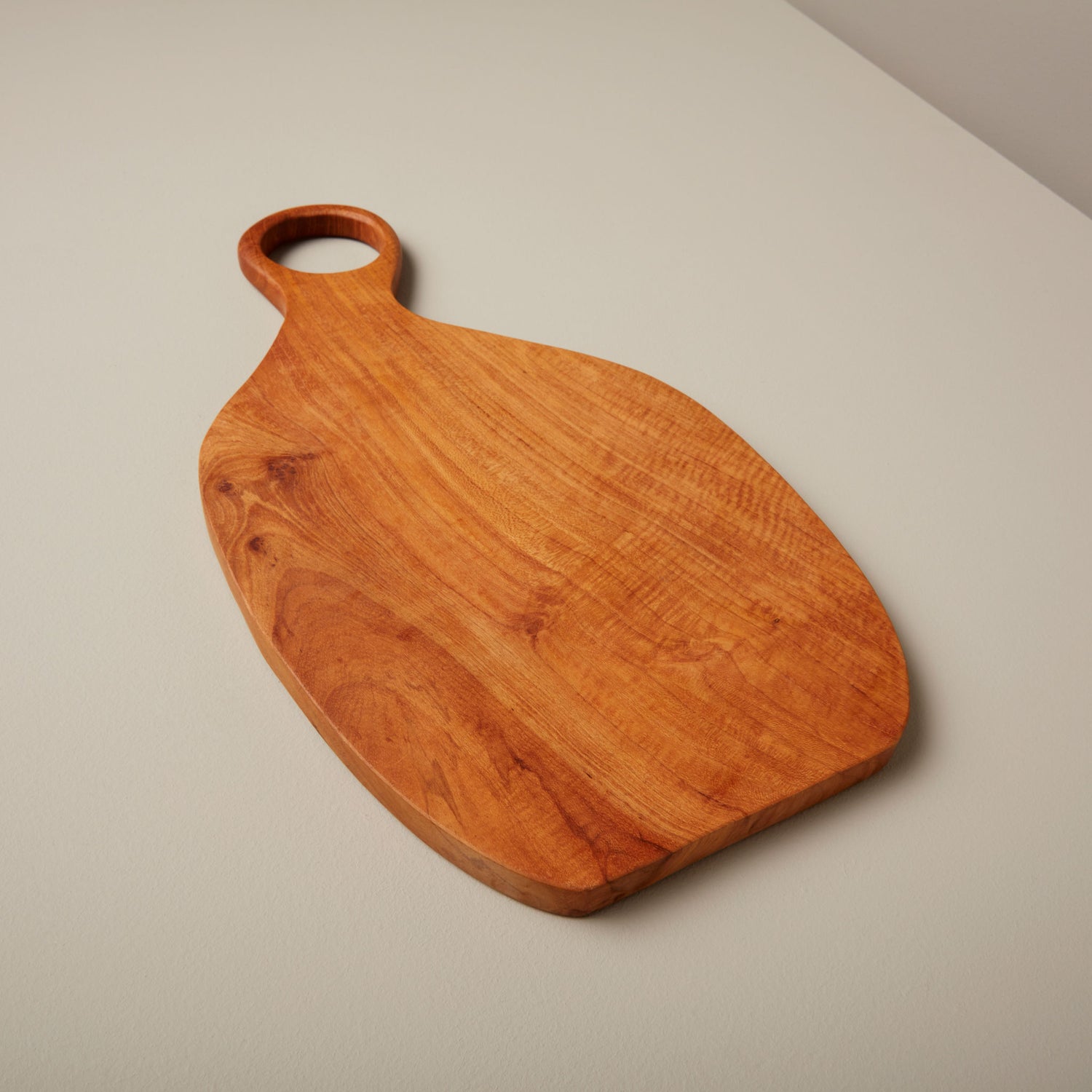 Teak Oval Board with Handle, Large