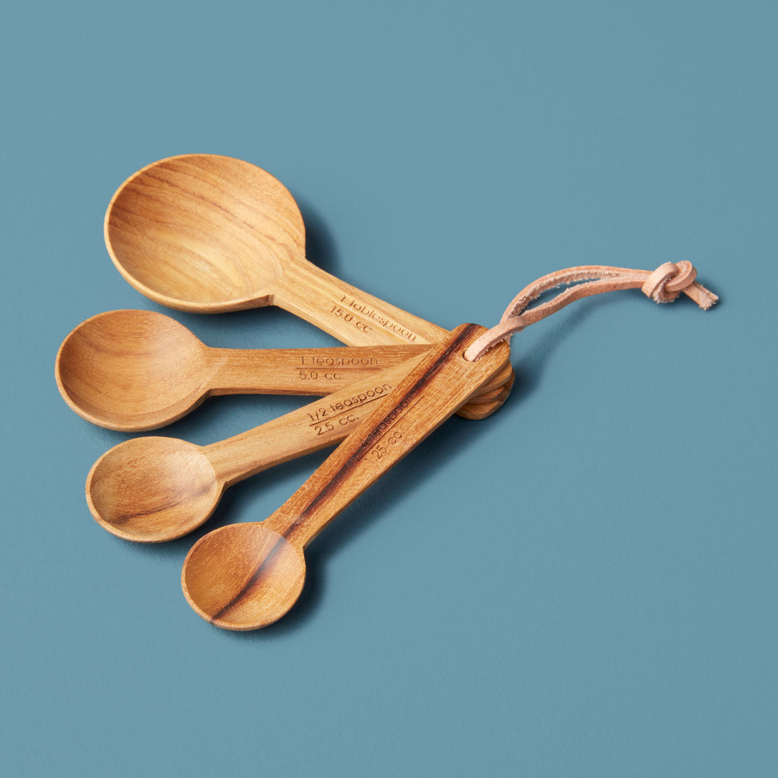 Teak Measuring Spoons Set