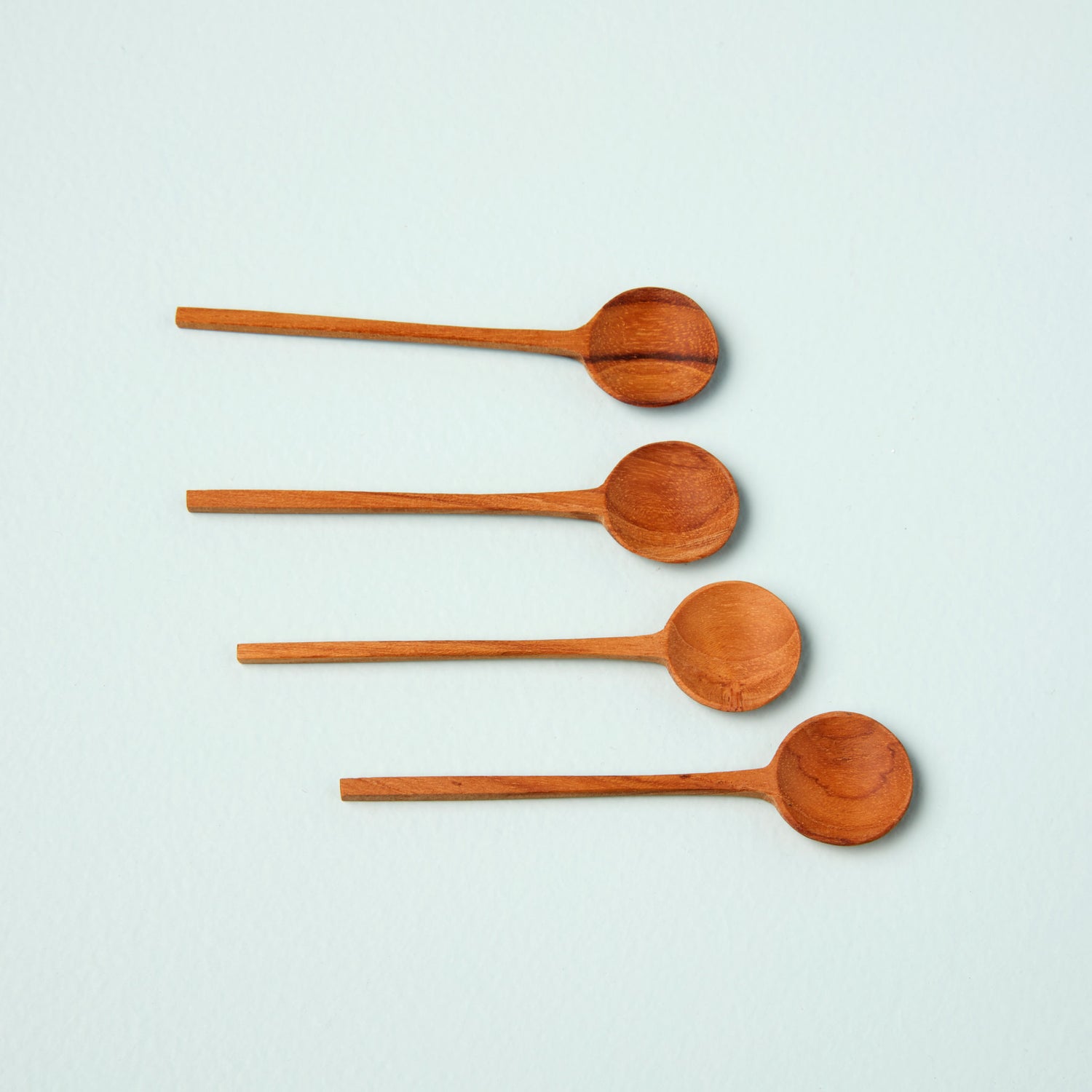 Teak Thin Spoons, Small, Set of 4