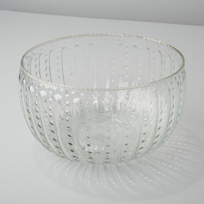 Ruffle Glass Lines Large Bowl