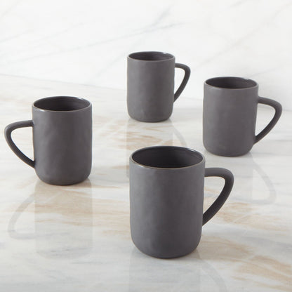 Tam Stoneware Mug, Slate, Set of 4