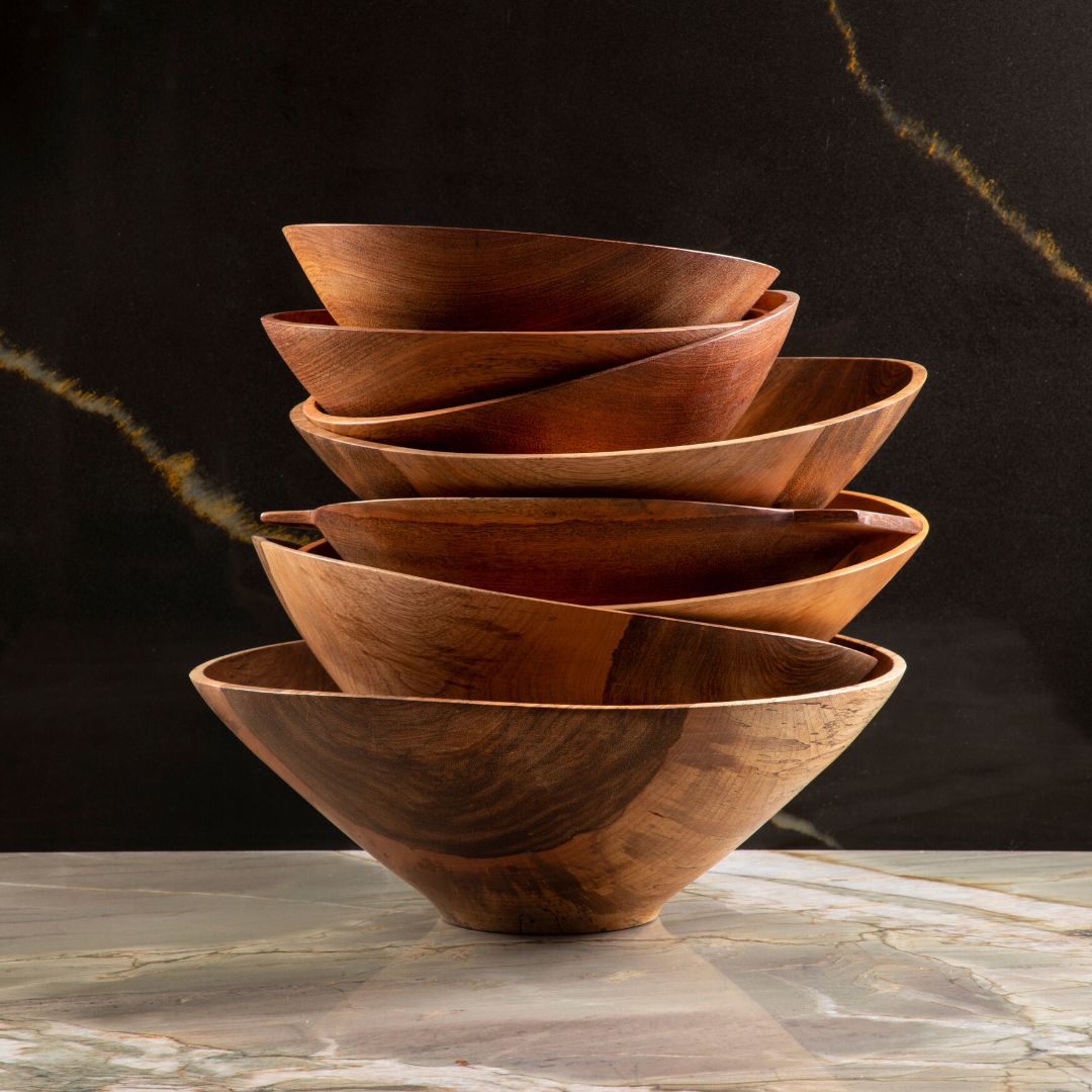 Azucar Cherry Wood Handled Bowl