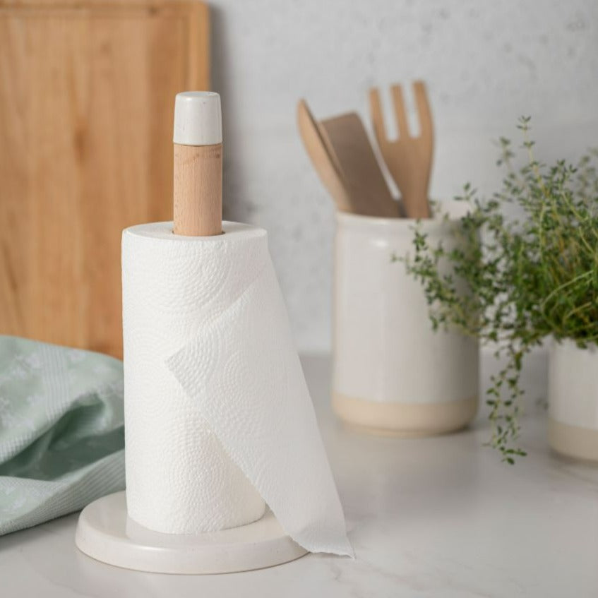 Natural wood cheap paper towel holder