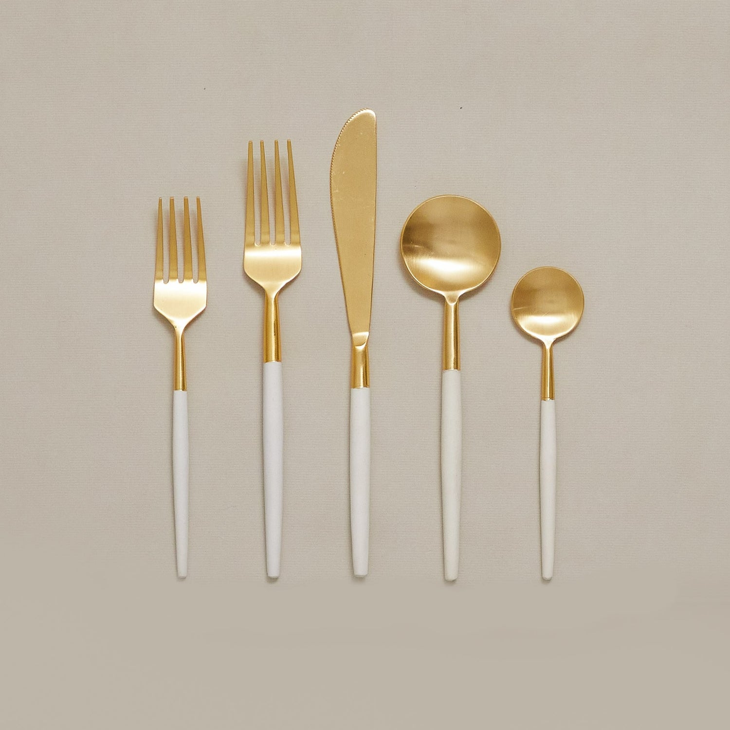 White & Gold Flatware Set – Be Home