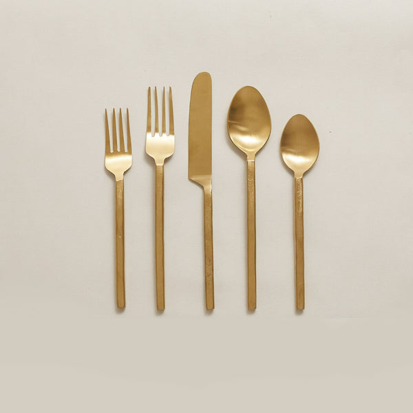 White & Gold Flatware Set – Be Home