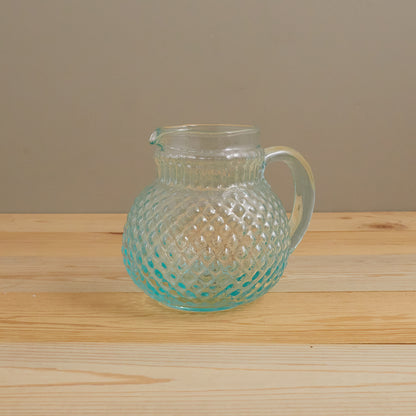 Premium Recycled Glass Quilted Globe Pitcher