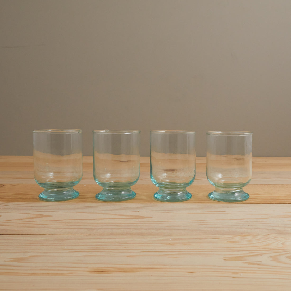 Premium Recycled Footed Tumbler, Set of 4